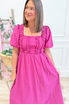 Lisa Striped Smocked Bubble Sleeve Maxi - Be You Boutique