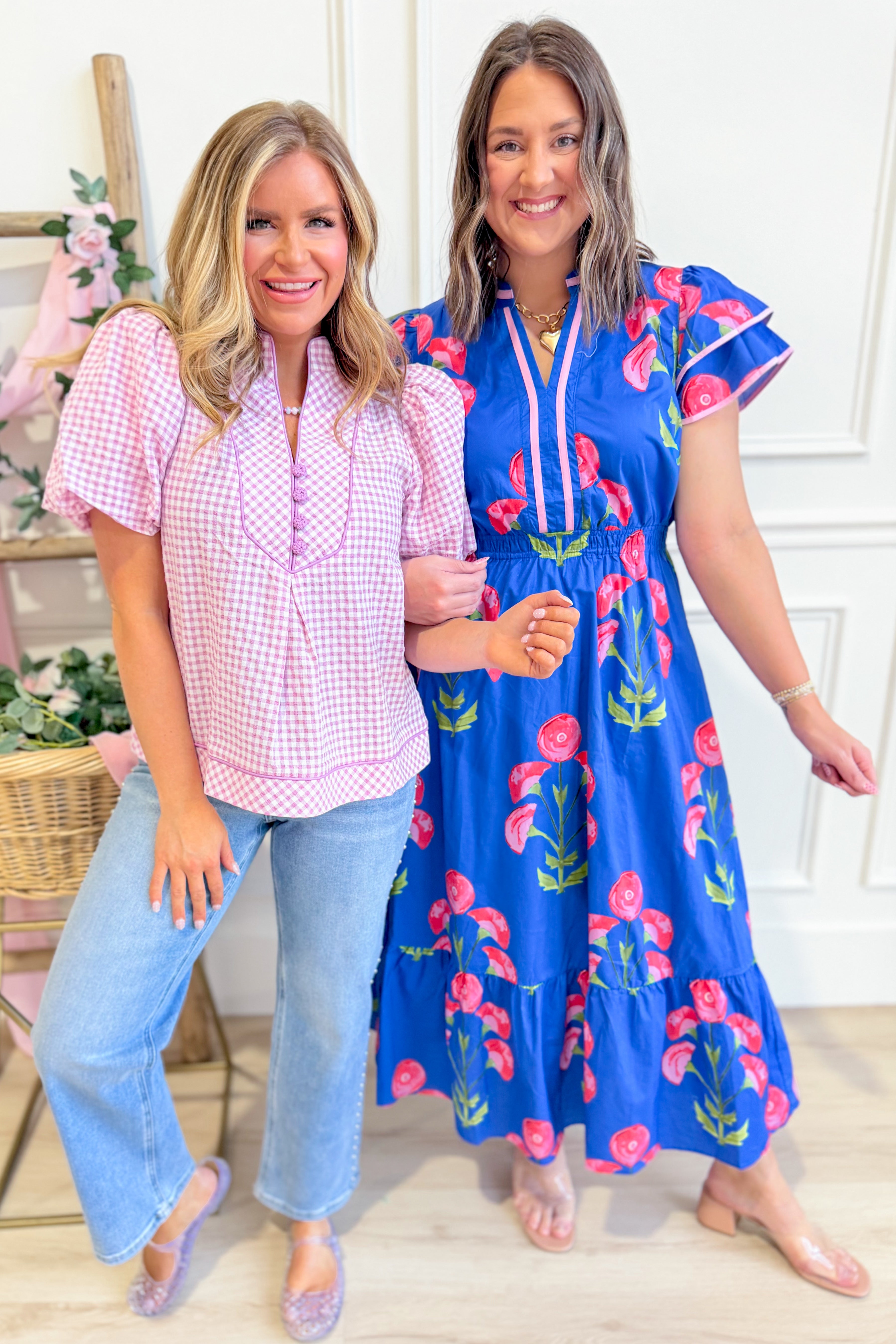 Maybel Floral Flutter Sleeve Dress - Be You Boutique