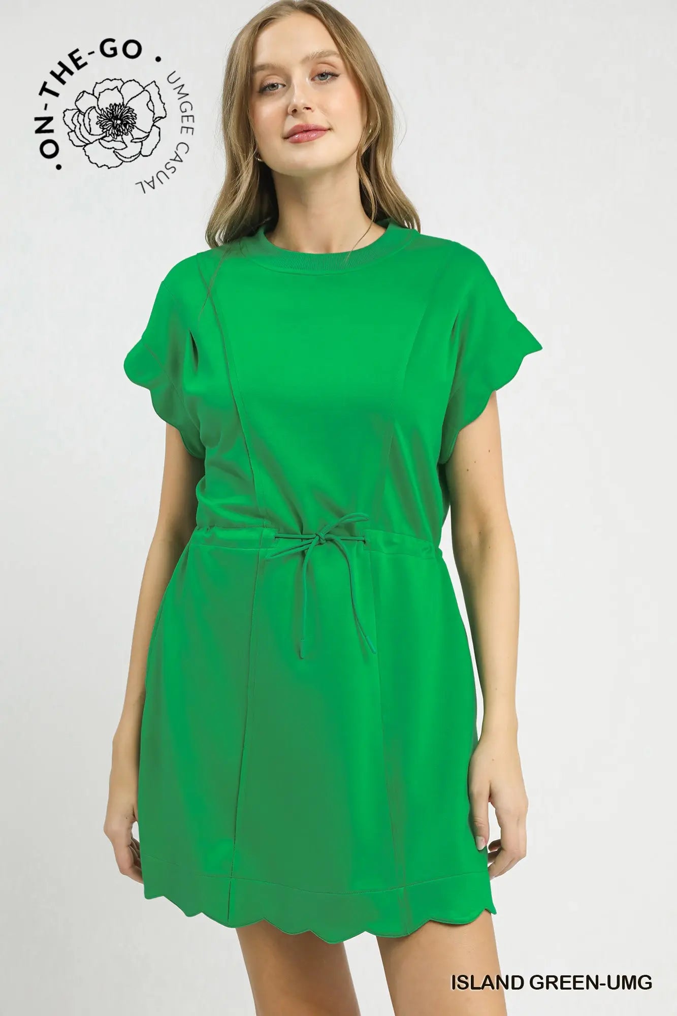 Caroline Scalloped Trim Dress - Be You Boutique