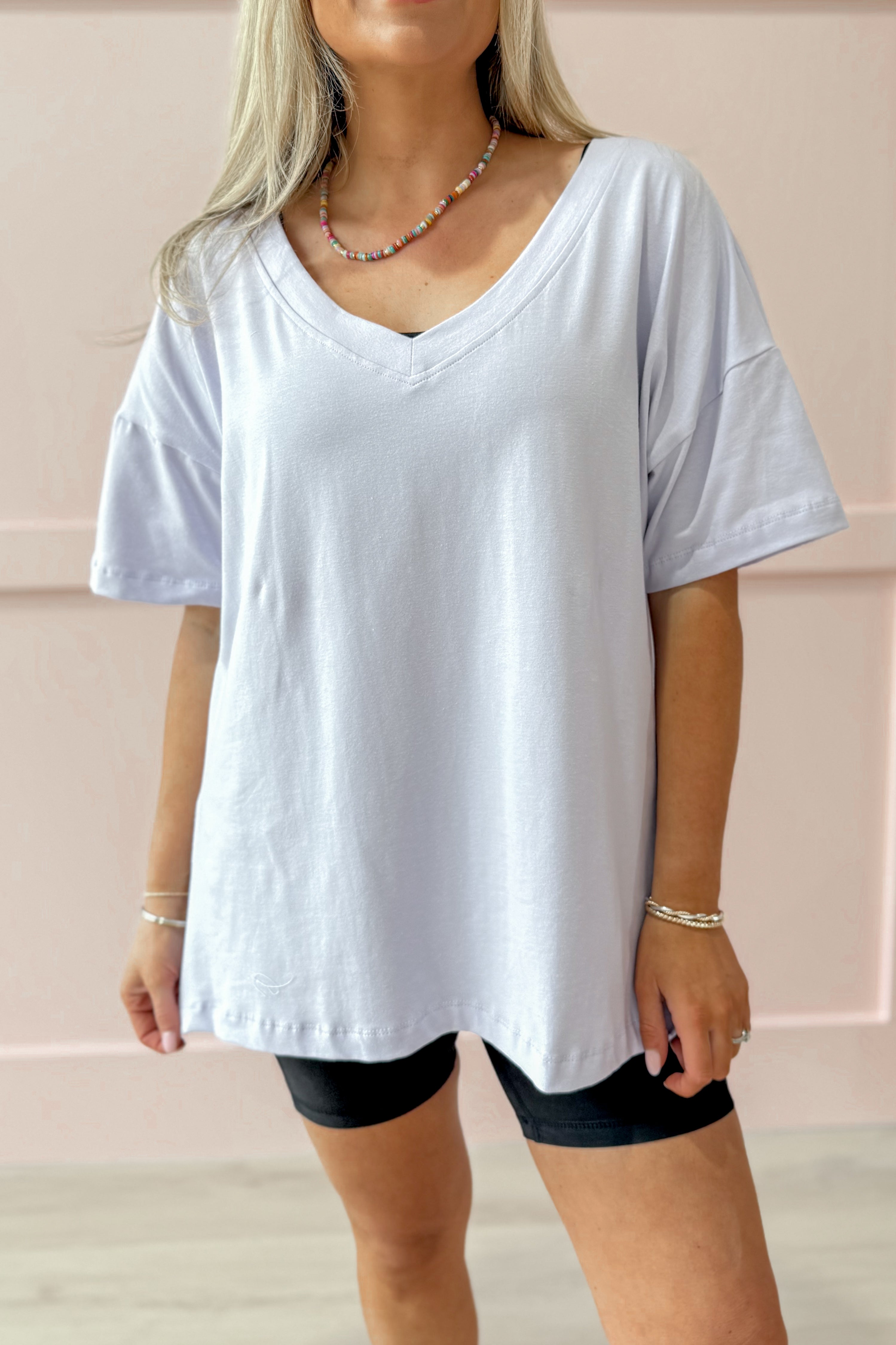 Laney Cotton Oversized Short Sleeve Top - Be You Boutique