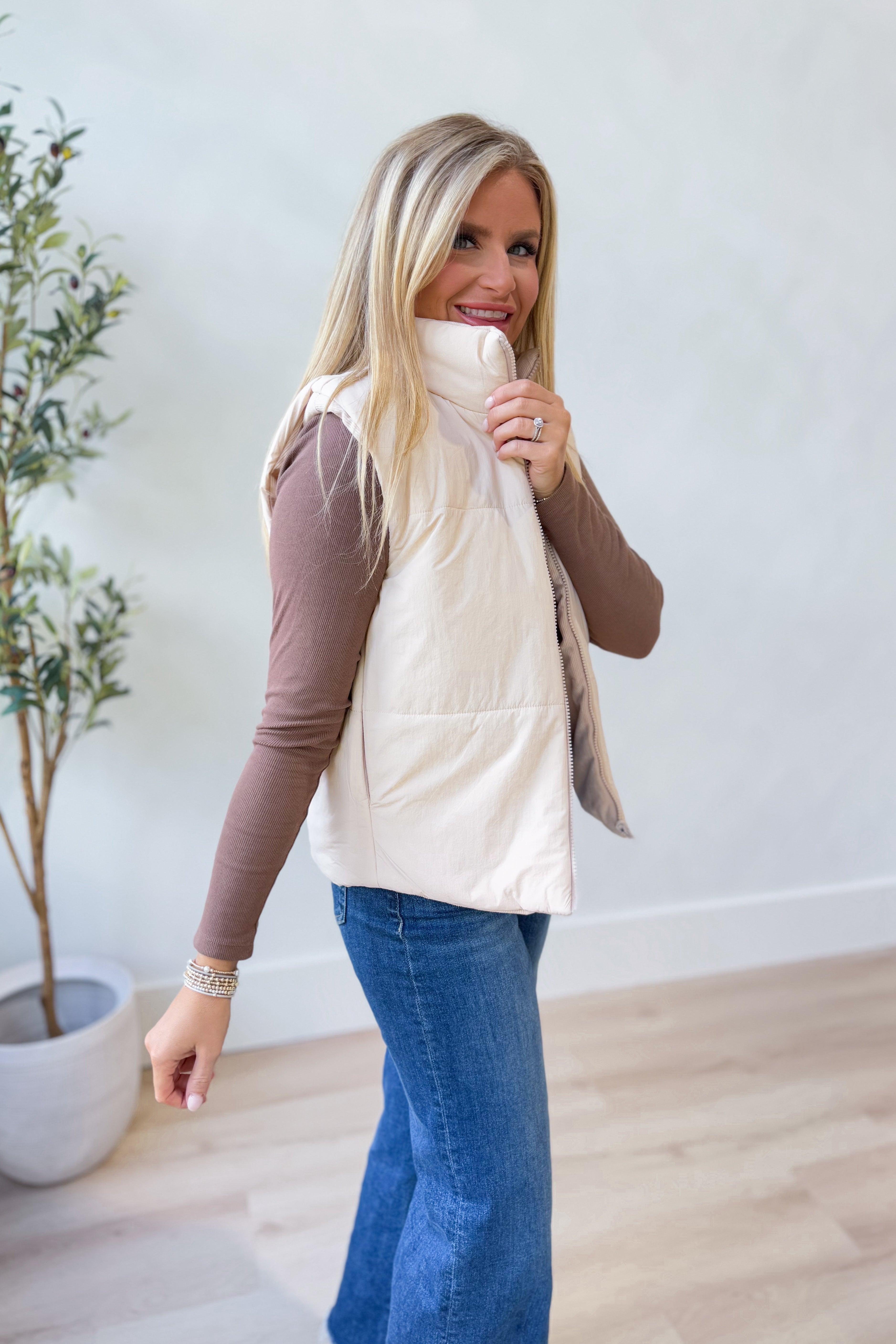 Conrad Corduroy Reversible Puffer Vest - Be You Boutique