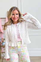 Kristen Crochet Knit Cardigan Top - Be You Boutique