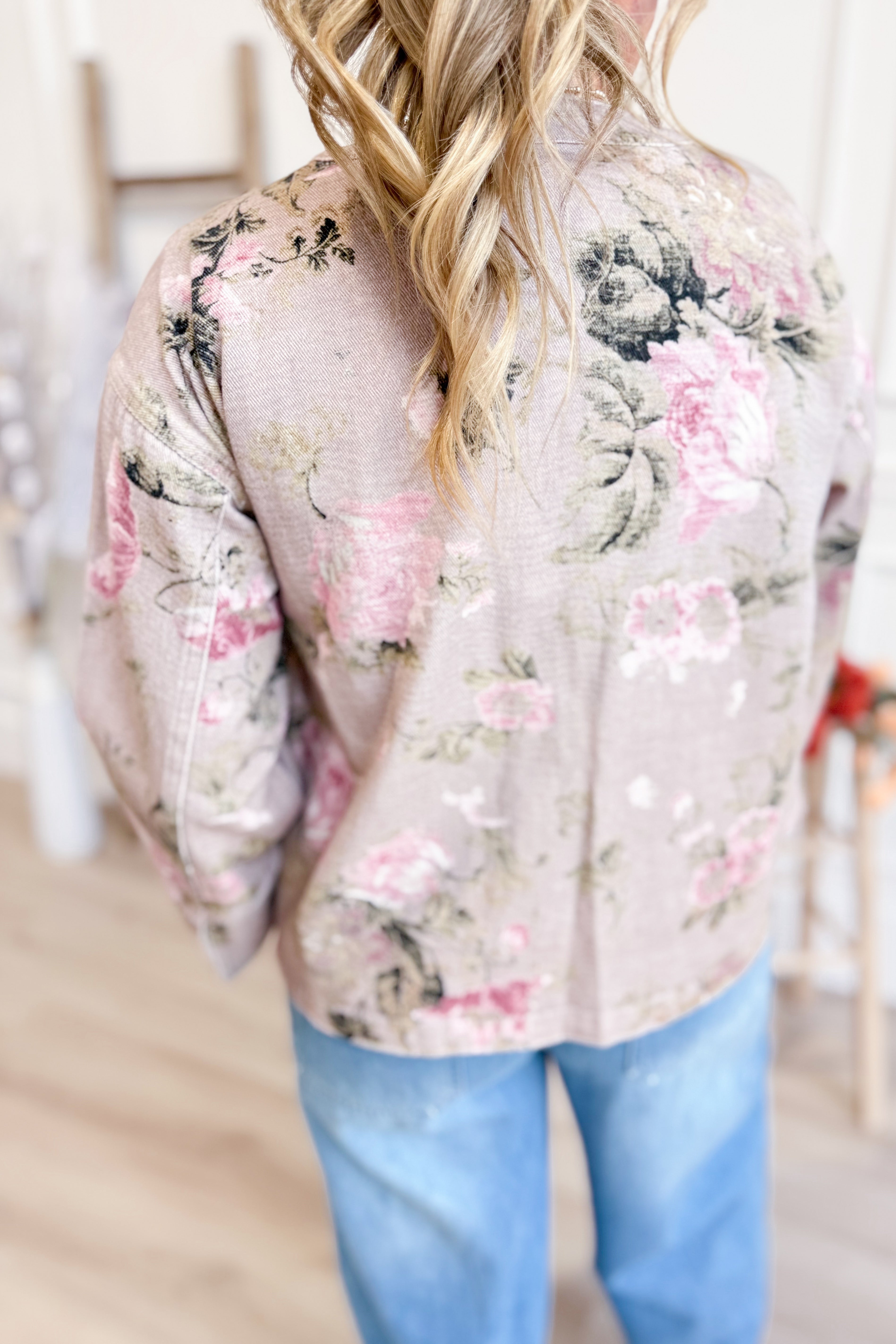 Courtney Floral Tie Front Jacket - Be You Boutique