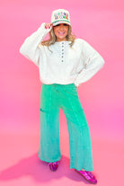 Bradley Mineral Washed Terry Knit Wide Leg Pants [S~3X] - Be You Boutique