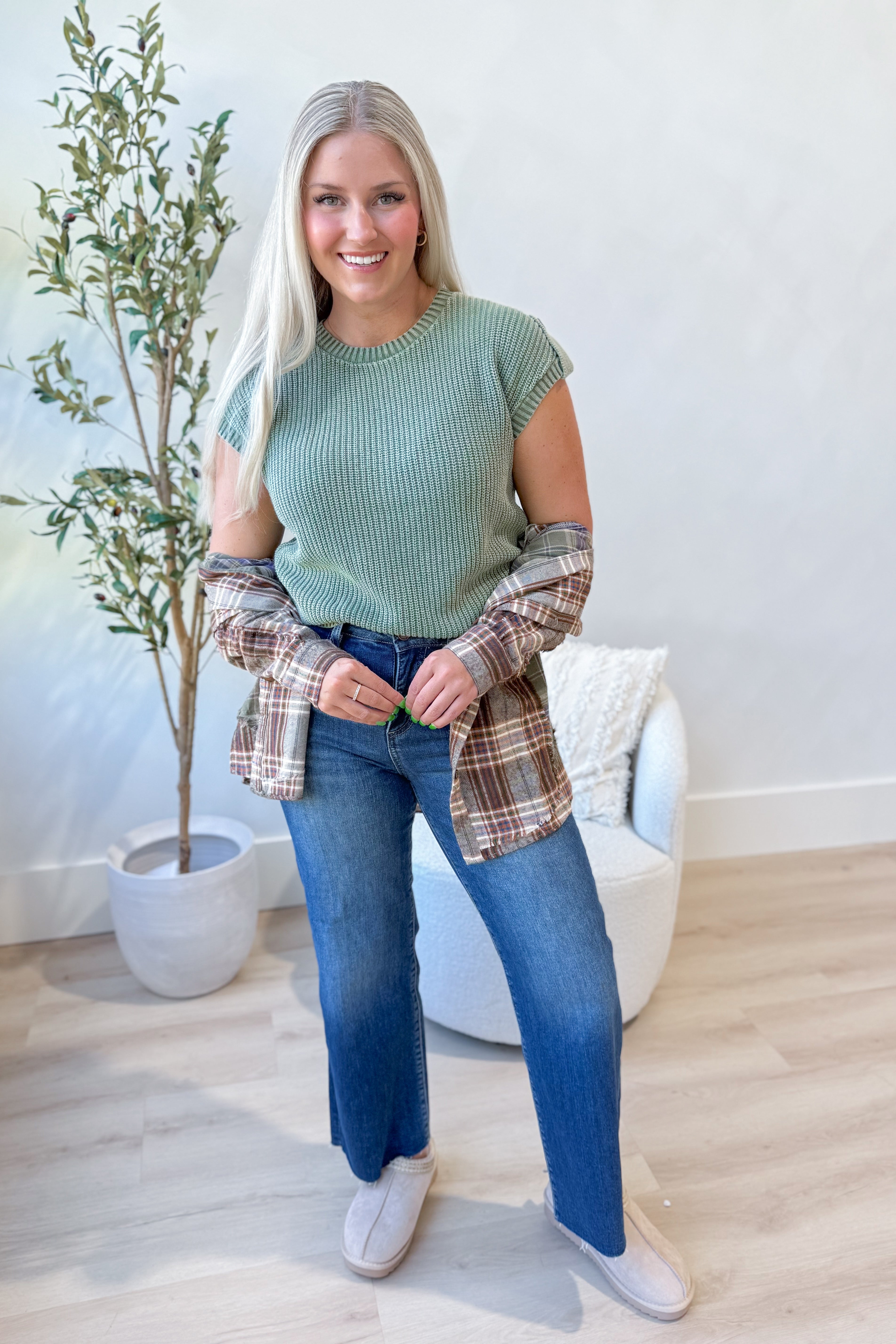 Nicole Knitted Drop Shoulder Sweater Top - Be You Boutique