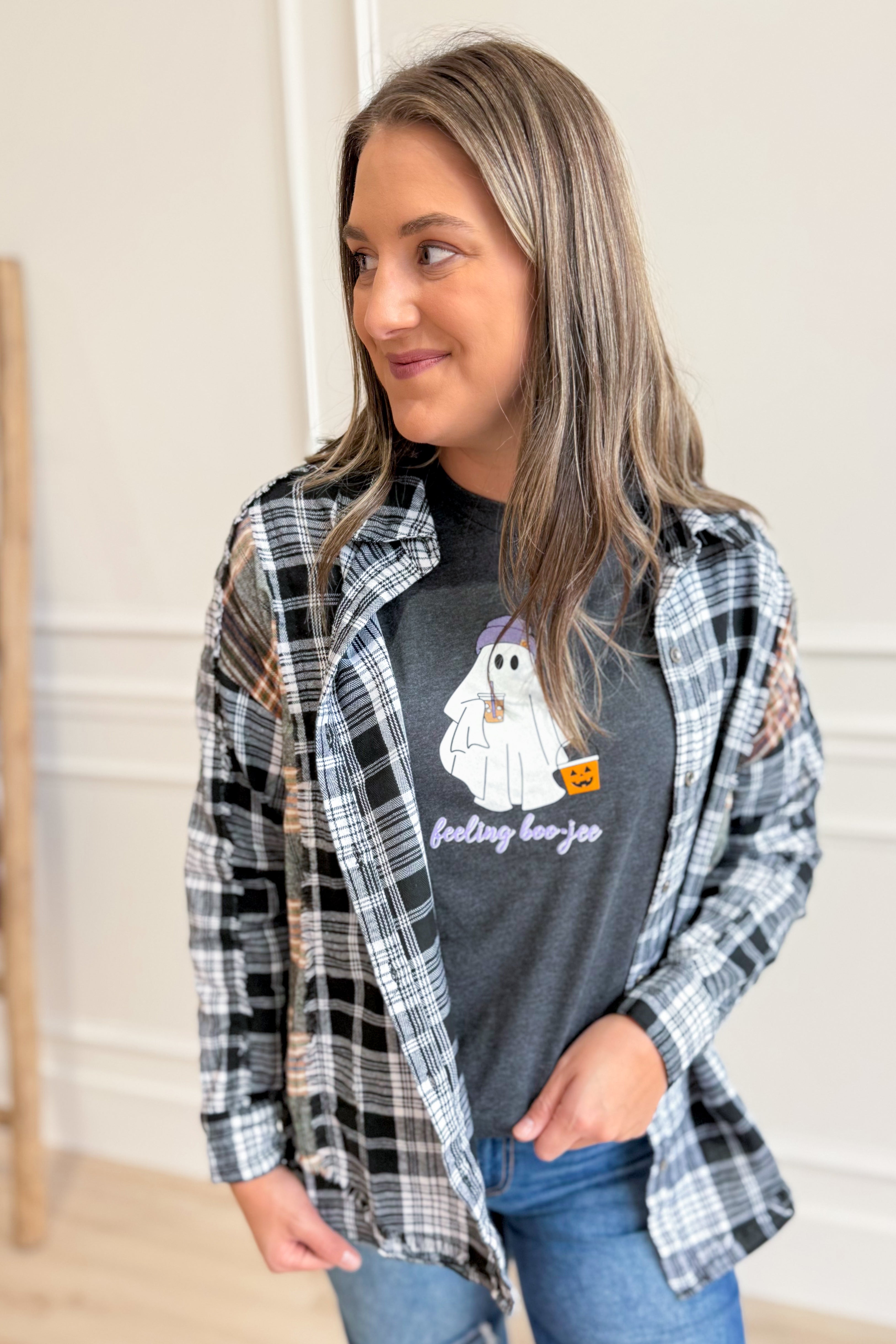 Simpson Plaid Button Down Flannel - Be You Boutique