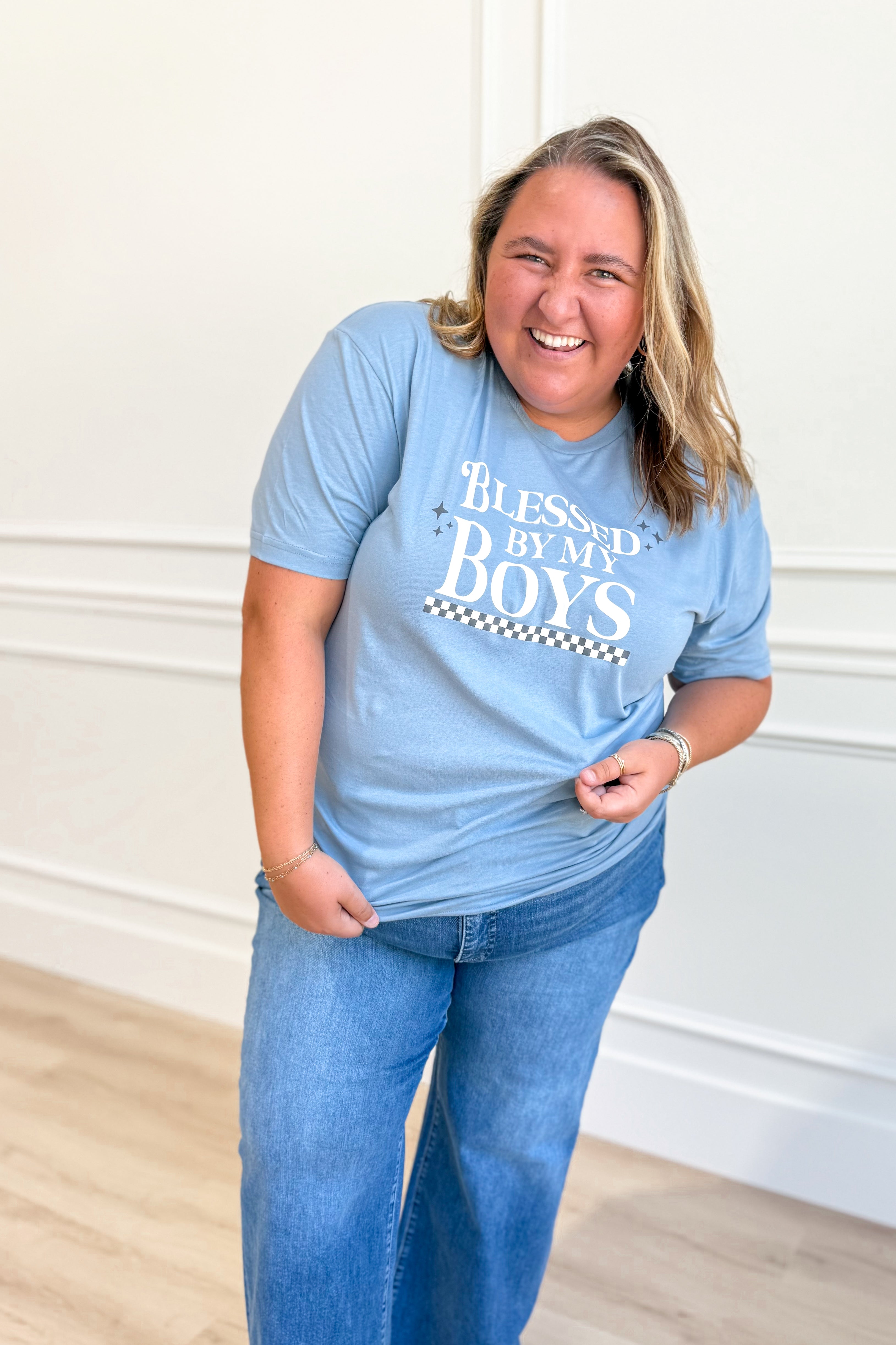 Blessed By My Boys Graphic T-Shirt - Be You Boutique