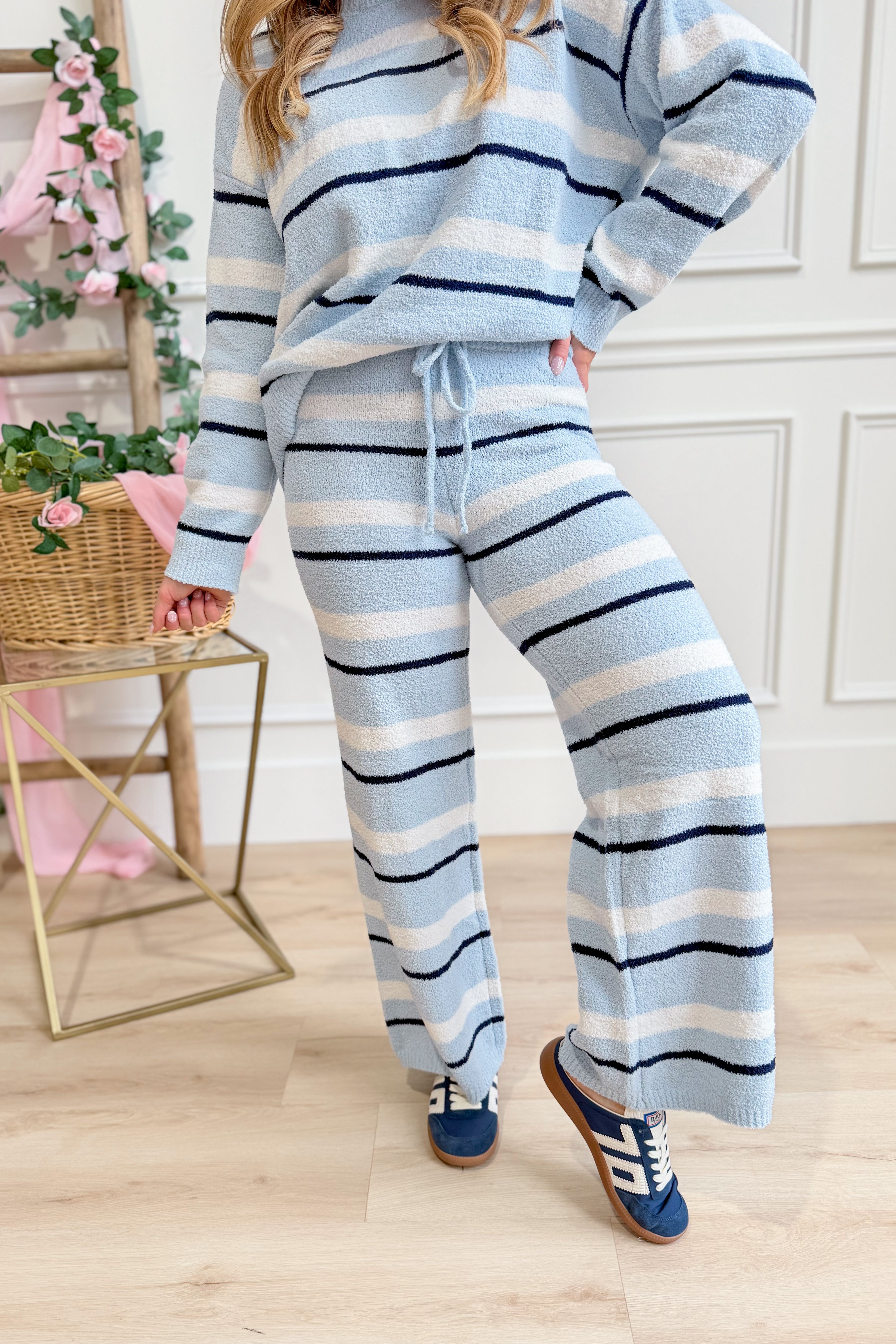 Shannon Striped Cozy Lounge Set - Be You Boutique