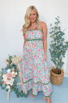 Samme Floral Printed Ric Rac Dress - Be You Boutique