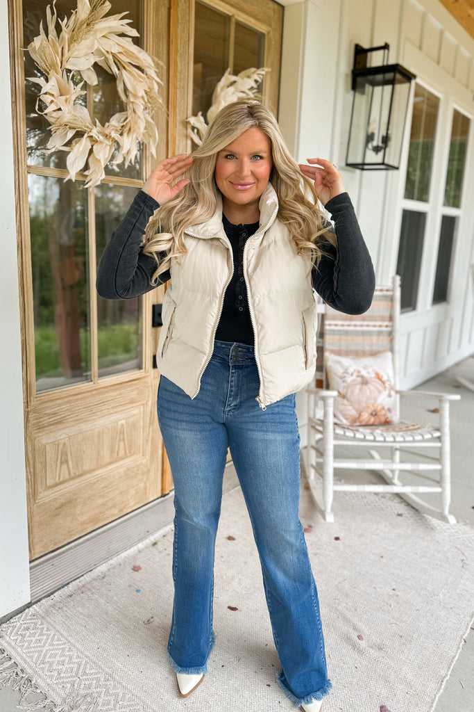 Maddi Mineral Washed Henley Long Sleeve Bodysuit - Be You Boutique