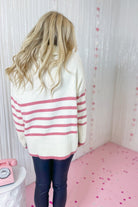 Cassie Long Sleeve Stripe Knit Sweater - Be You Boutique