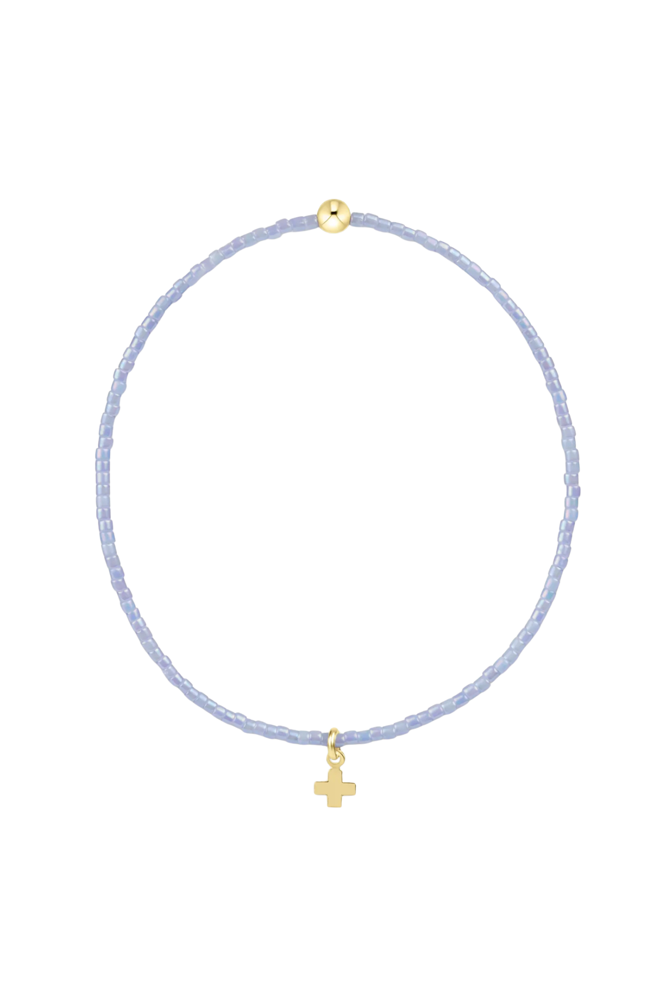 Enewton Ocean Mist Hope classic signature cross charm bracelet with silver-tone links and a detailed cross pendant.