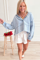 Eleanor Mineral Washed Long Sleeve Pullover - Be You Boutique