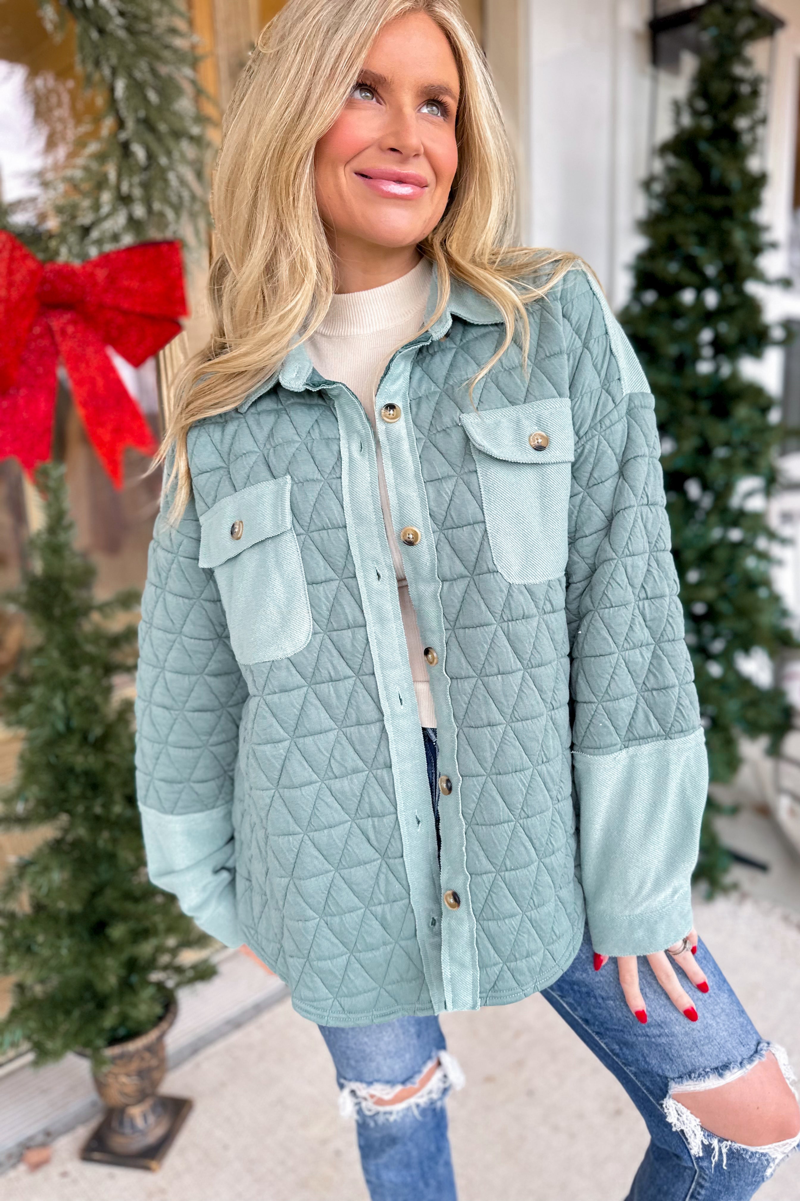 DOORBUSTER Ray Oversized Quilted Long Sleeve Shacket Jacket FINAL SALE