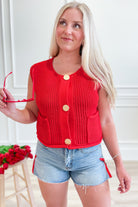 Alice Chunky Knit Sweater Vest Top - Be You Boutique