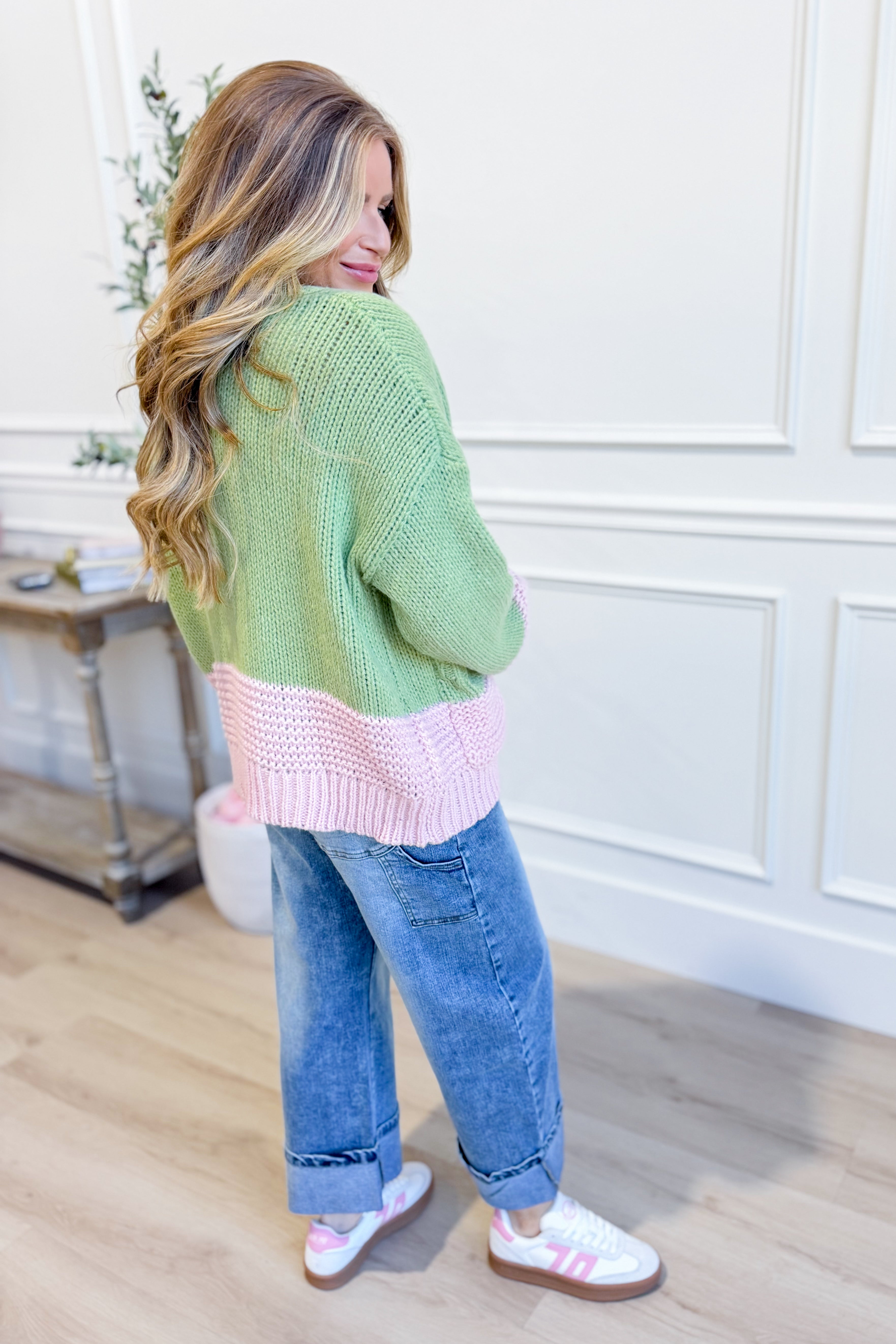 Wishlist Marlene color block sweater cardigan, 132 fall sweater featuring a stylish multi-color design and cozy fit.