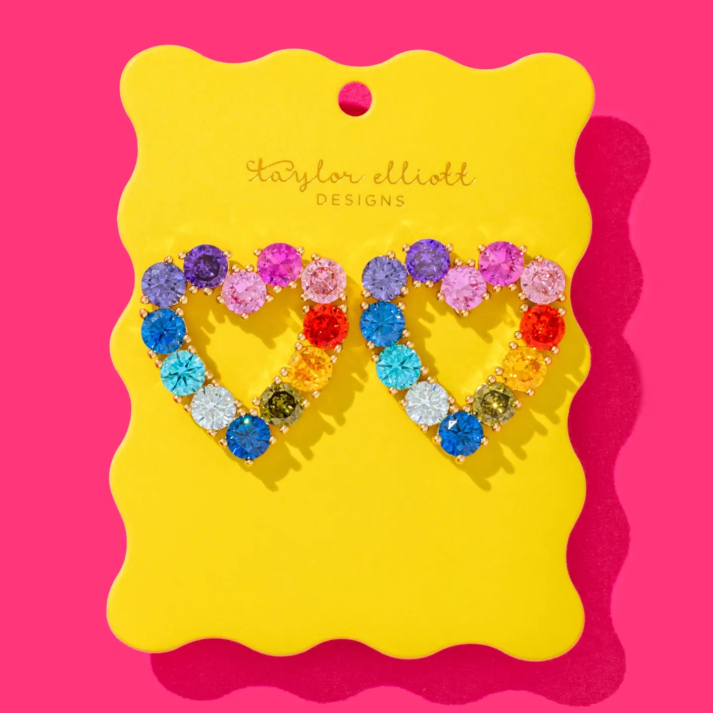 Katie Colorful Heart Earrings - Be You Boutique