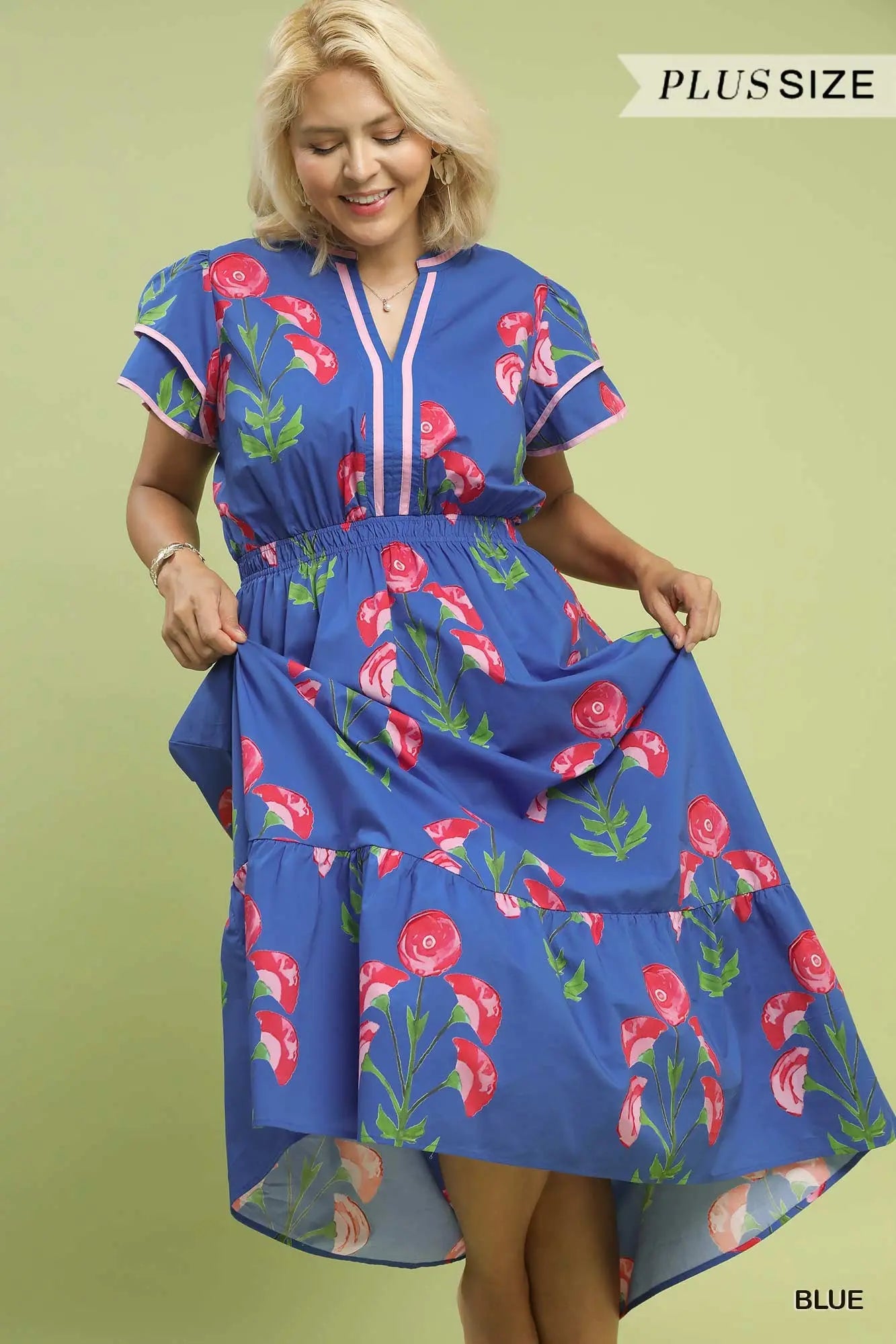 Maybel Floral Flutter Sleeve Dress - Be You Boutique