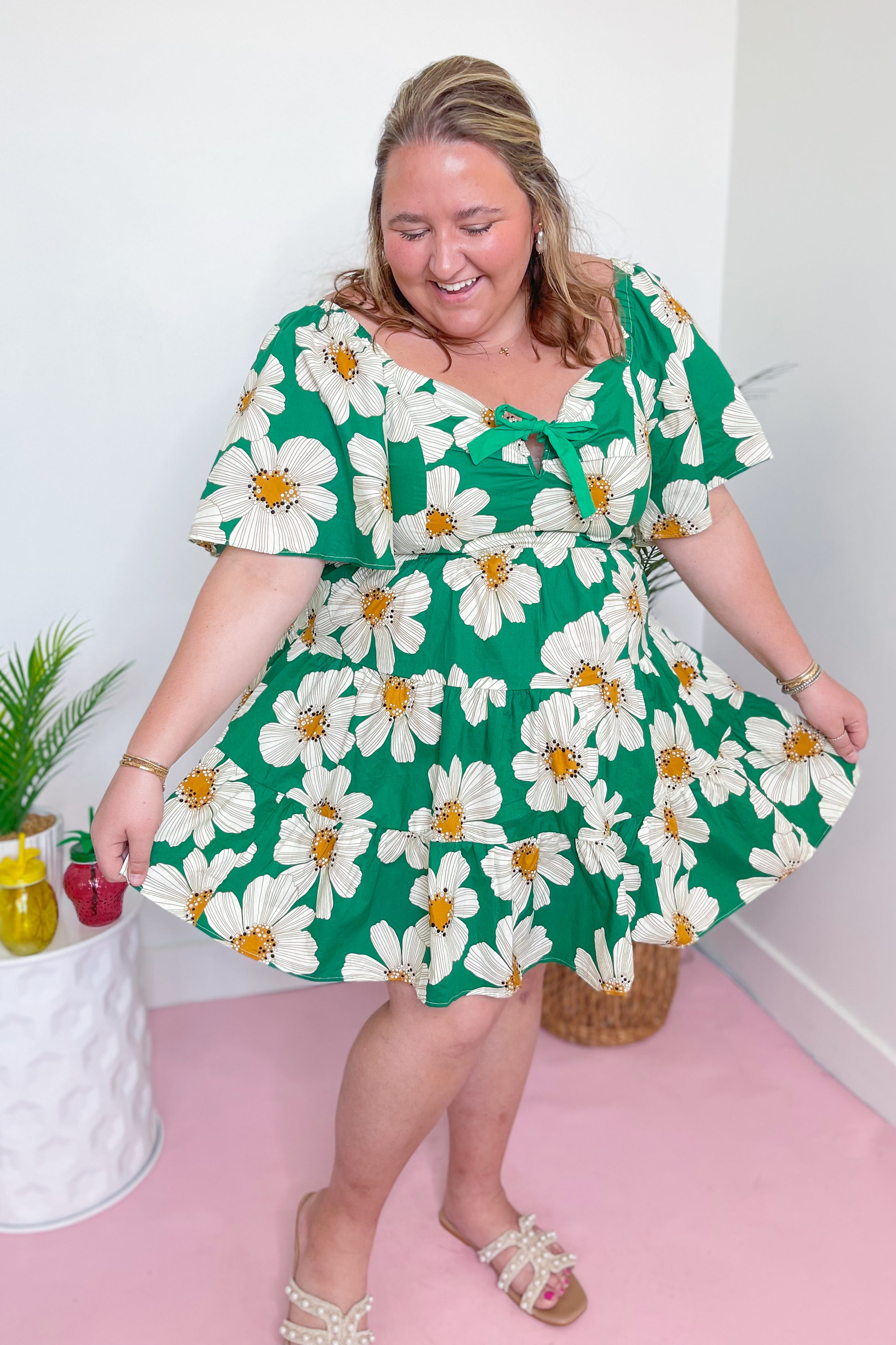 Ella Daisy Print Dress - Be You Boutique