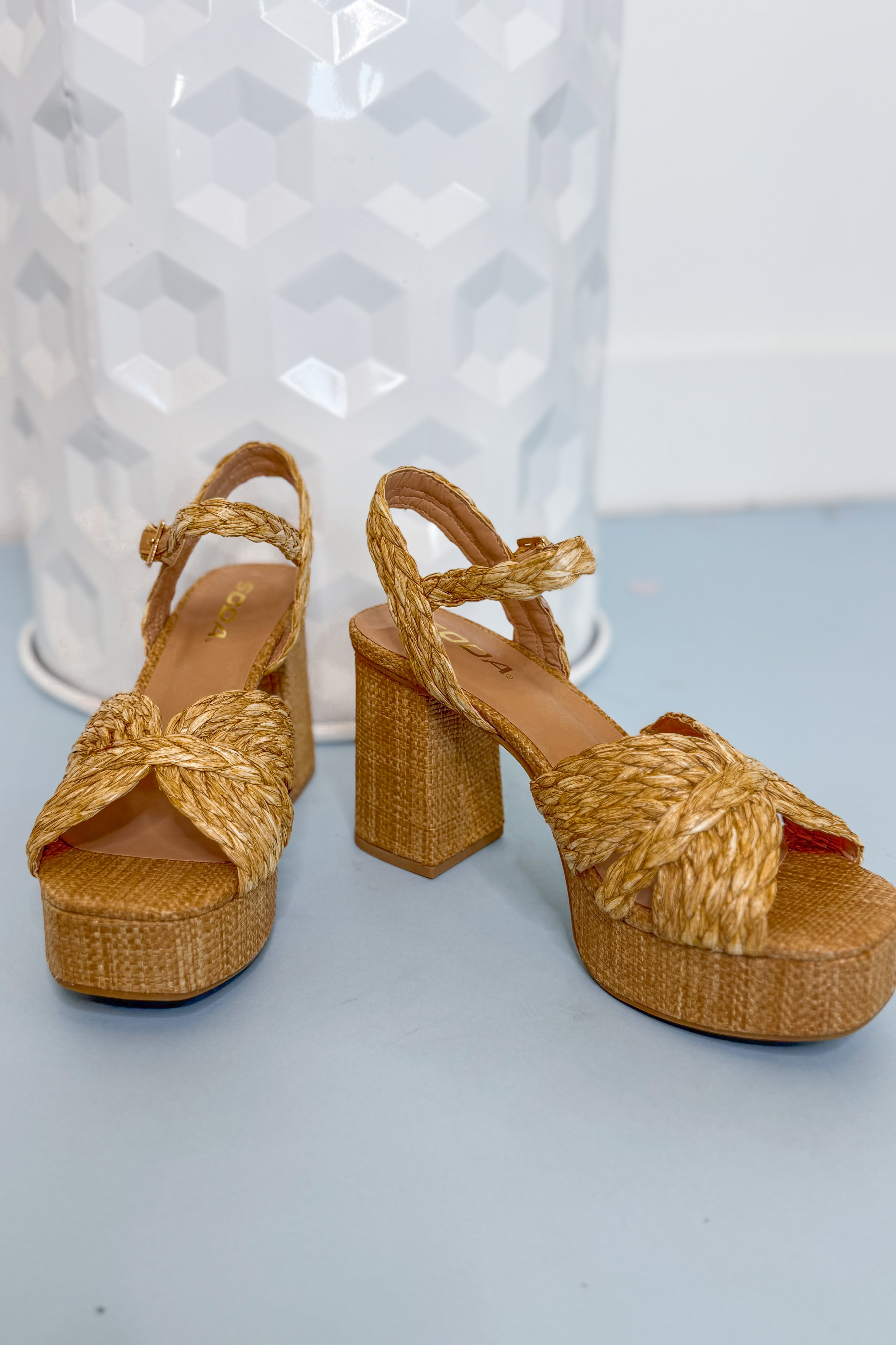 SODA Teacup Platform Block Heel - Be You Boutique