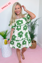 Carrie Floral Tiered Puff Sleeve Dress - Be You Boutique