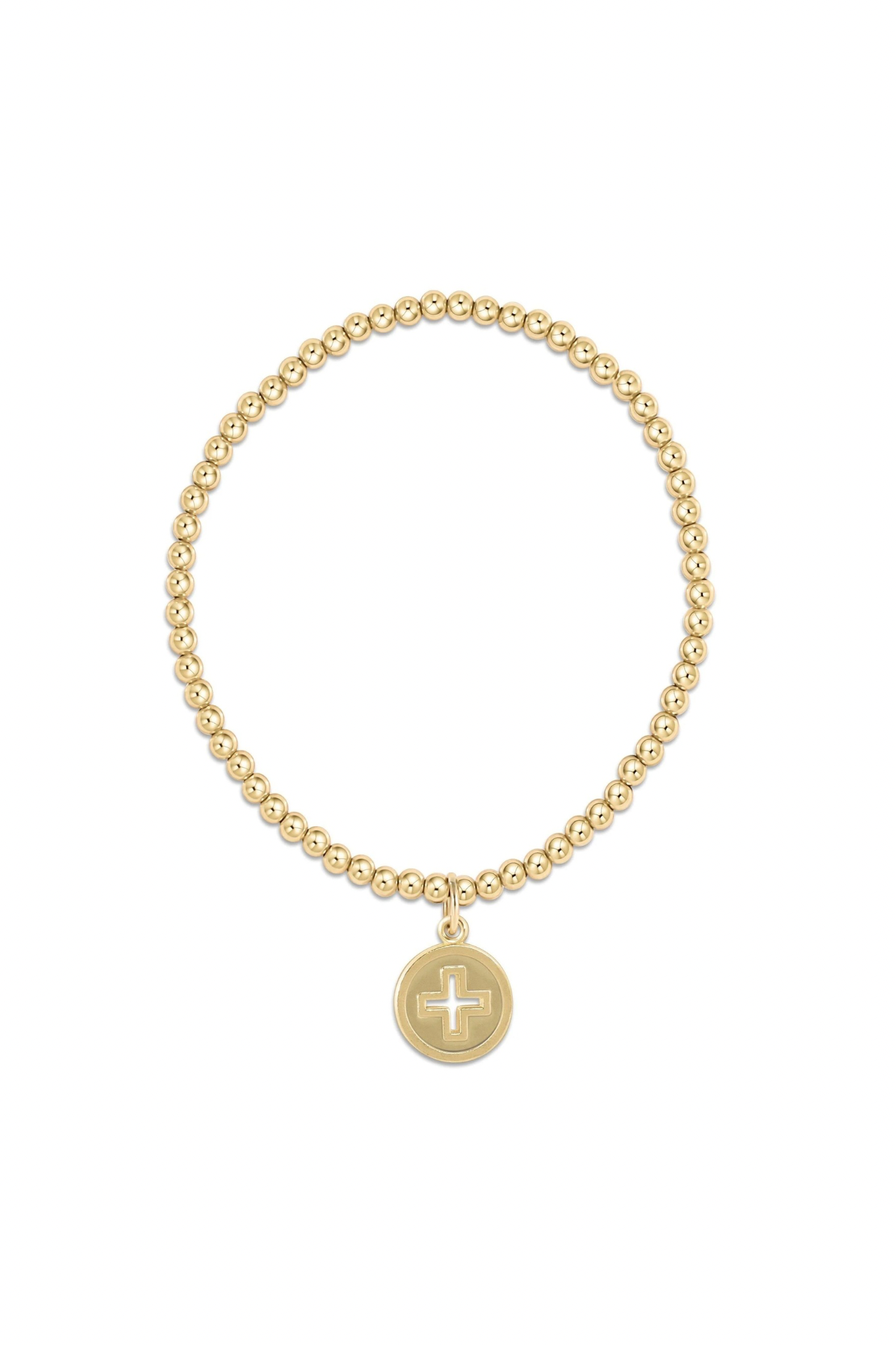 Enewton 3mm Classic Gold Signature Cross Disc Bracelet - Be You Boutique