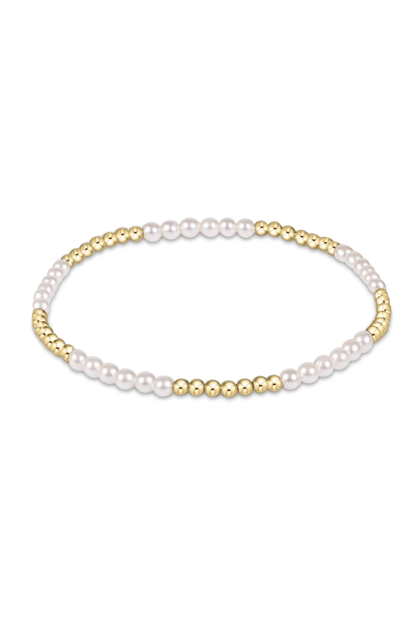 Enewton 2.5mm Blissful Pattern Classic Gold Pearl Bracelet - 3mm Pearl - Be You Boutique