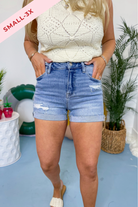 Risen Connor HR Cuffed Denim Short [1-3XL] - Be You Boutique