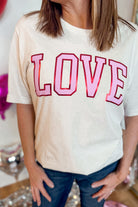 Valentines LOVE FOIL Graphic Tee - Be You Boutique