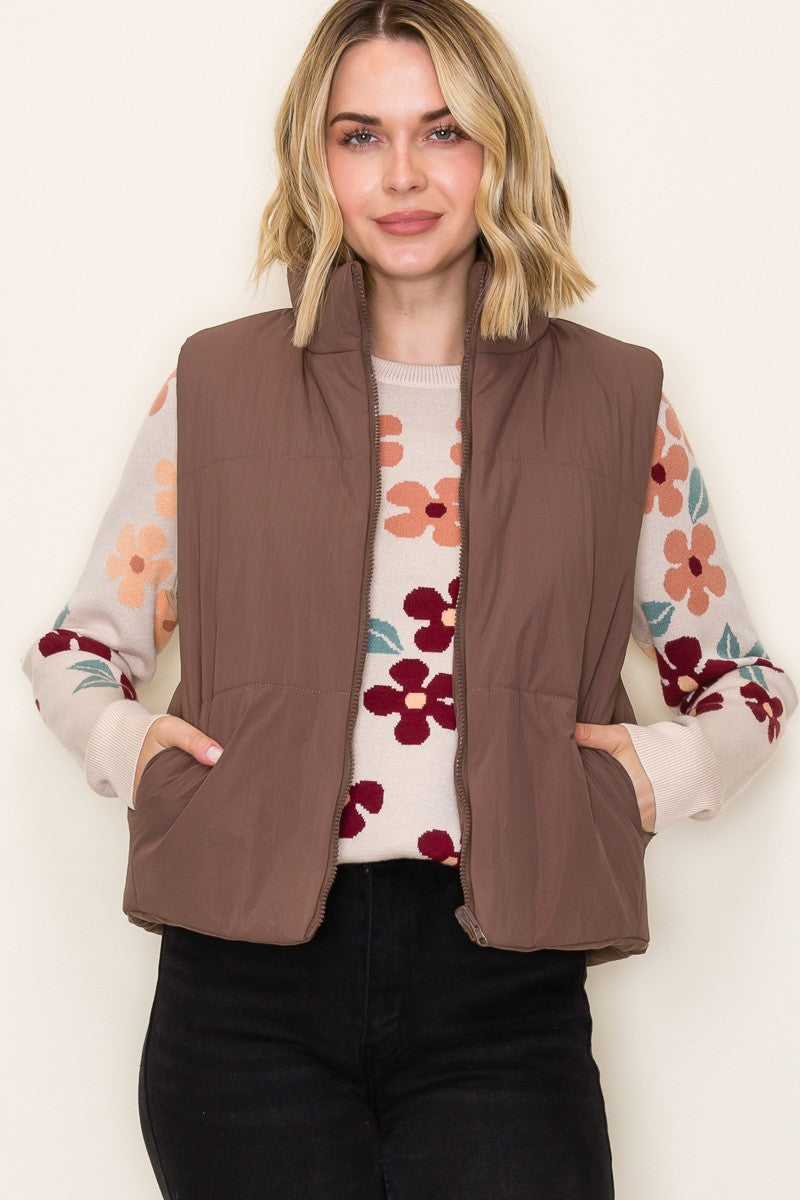 Conrad Corduroy Reversible Puffer Vest - Be You Boutique