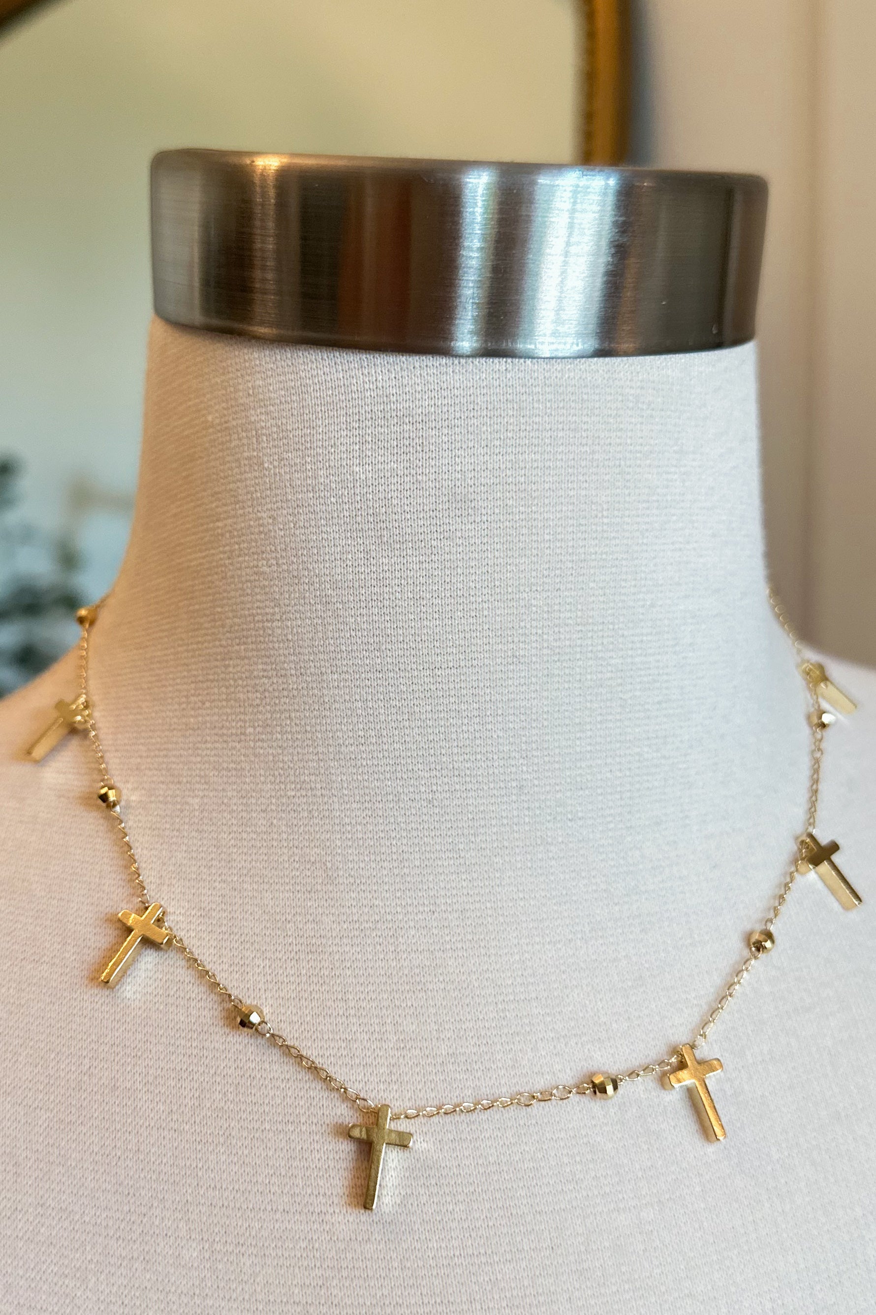 Treasure Jewels Multi Cross Gold Necklace - Be You Boutique