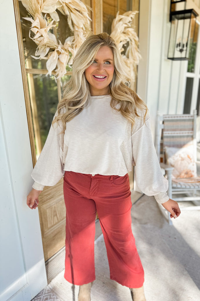 Georgie Long Sleeve Ribbed top - Be You Boutique