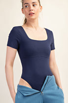 Kennedy Square Neck Short Sleeve Bodysuit - Be You Boutique