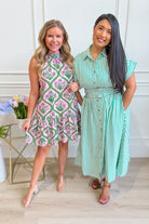 Carrie Floral Printed Halter Neck Dress - Be You Boutique