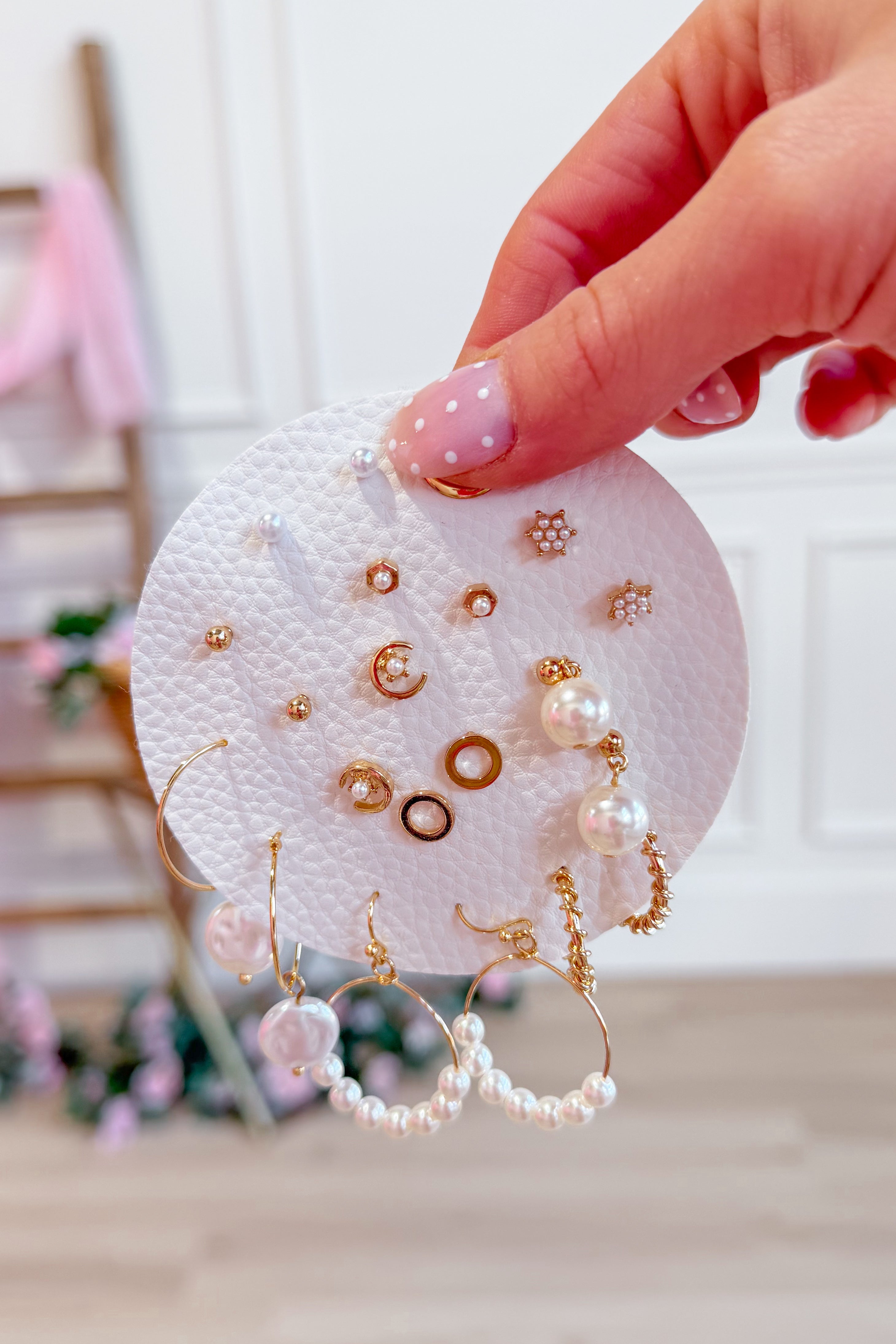 Set of 10 Geometric Stud and Pearl Sets - Be You Boutique