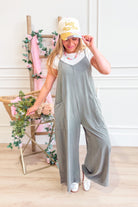 Mimi Wide Leg Mineral Wash Jumpsuit - Be You Boutique