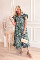 Vanessa Multi Print Flutter Sleeve Dress - Be You Boutique
