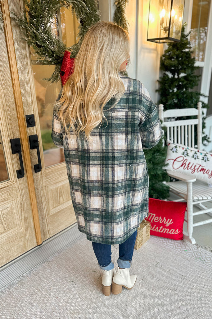 Martha Long Plaid Shacket - Be You Boutique