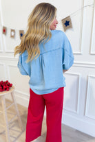 HYFVE Laurie button-up patch pocket shirt from 153 Rompers, featuring a casual fit with front patch pockets and button details.