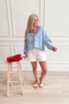 Eleanor Mineral Washed Long Sleeve Pullover - Be You Boutique
