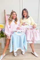 Noelle Pink Gingham Printed Short Set - Be You Boutique