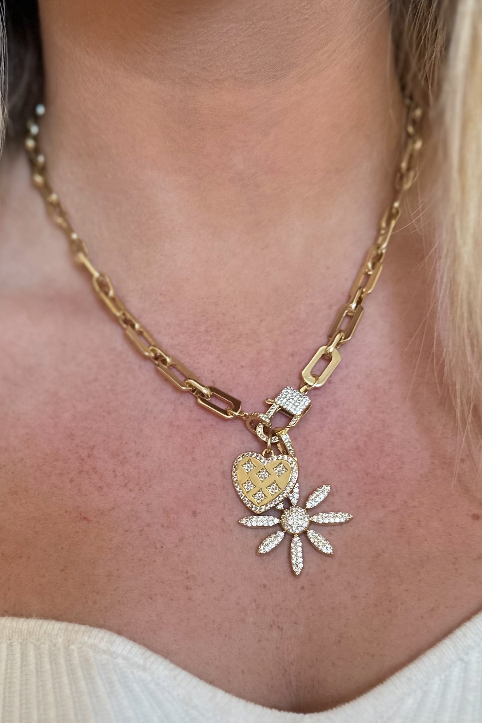 Treasure Jewels Margarita Heart Gold Charm Necklace - Be You Boutique