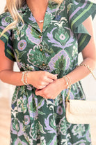 Vanessa Multi Print Flutter Sleeve Dress - Be You Boutique