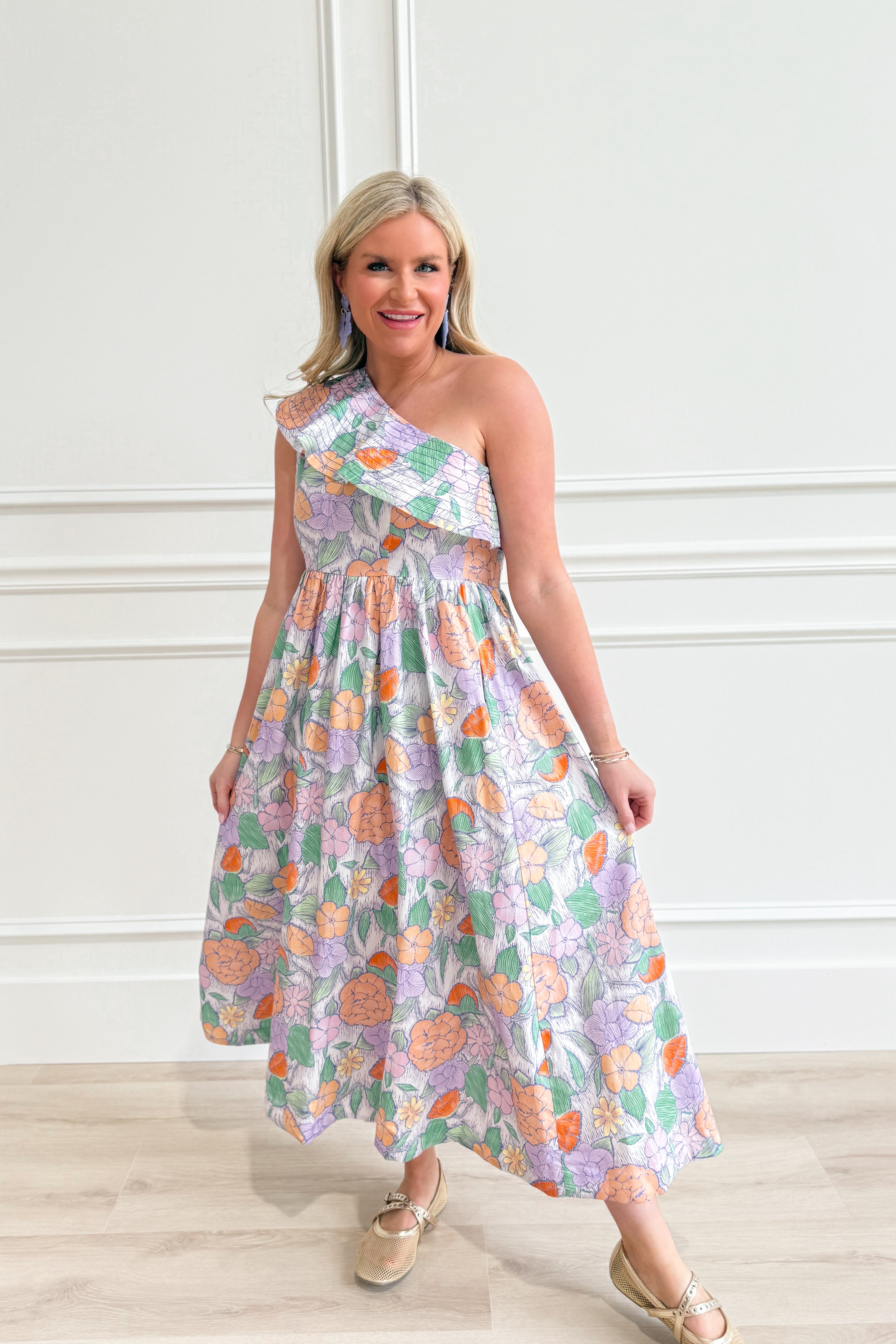 Bella One Shoulder Floral Dress - Be You Boutique