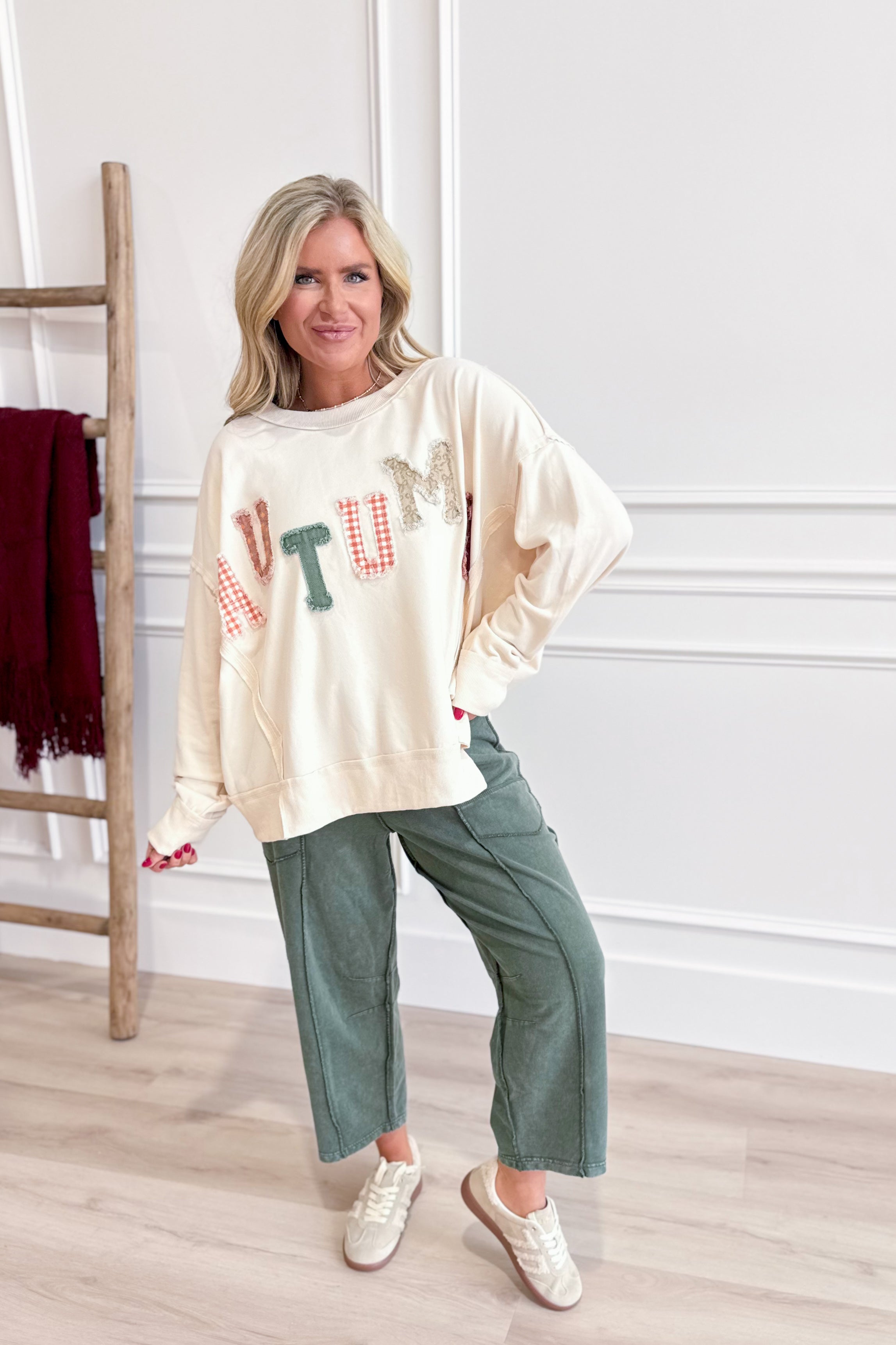 Autumn Multi Print Patchwork Pullover - Be You Boutique