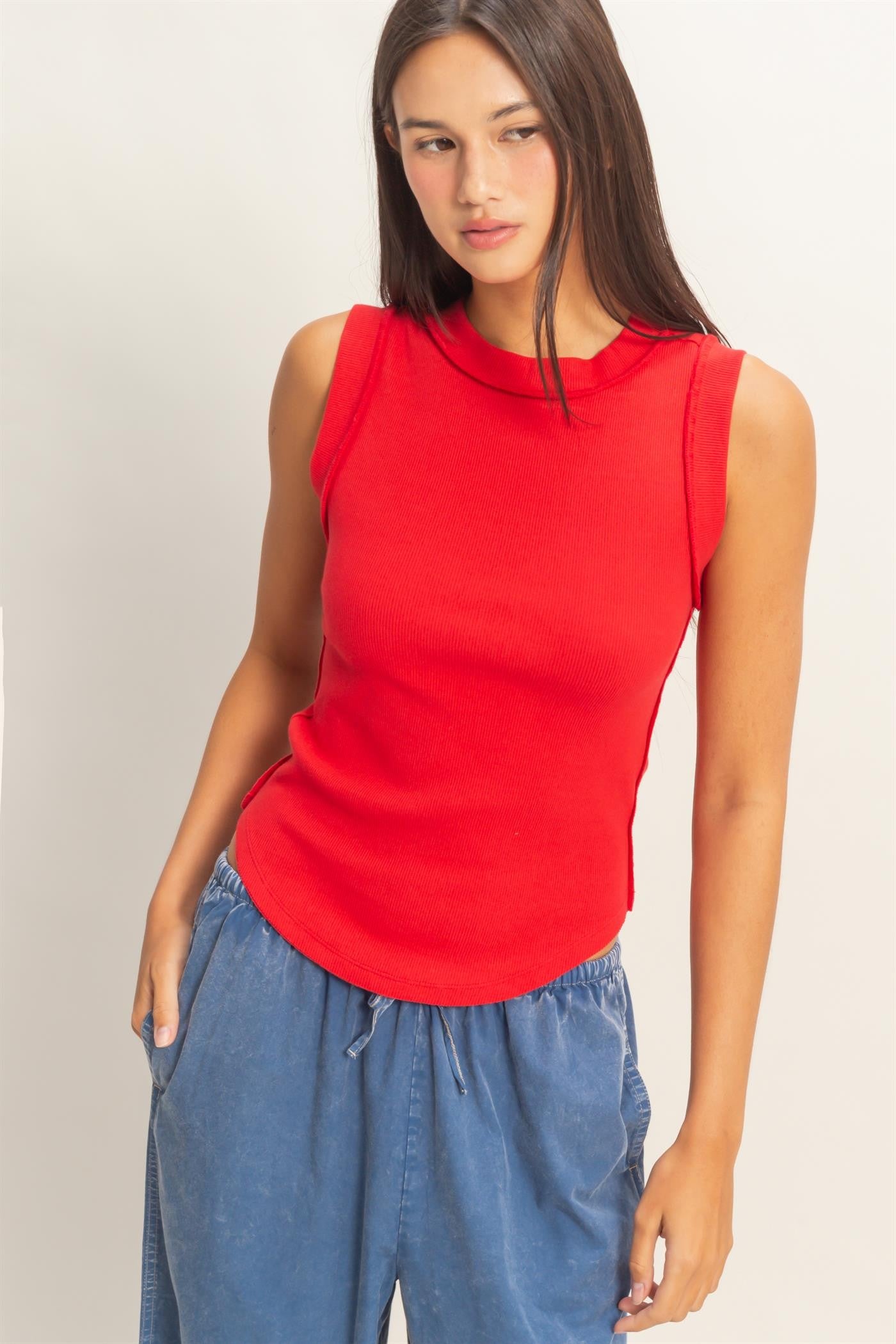 HYFVE Alice Seam Detail Tank Top from the 116 Basic Tops collection, featuring a stylish seam design and lightweight fabric.