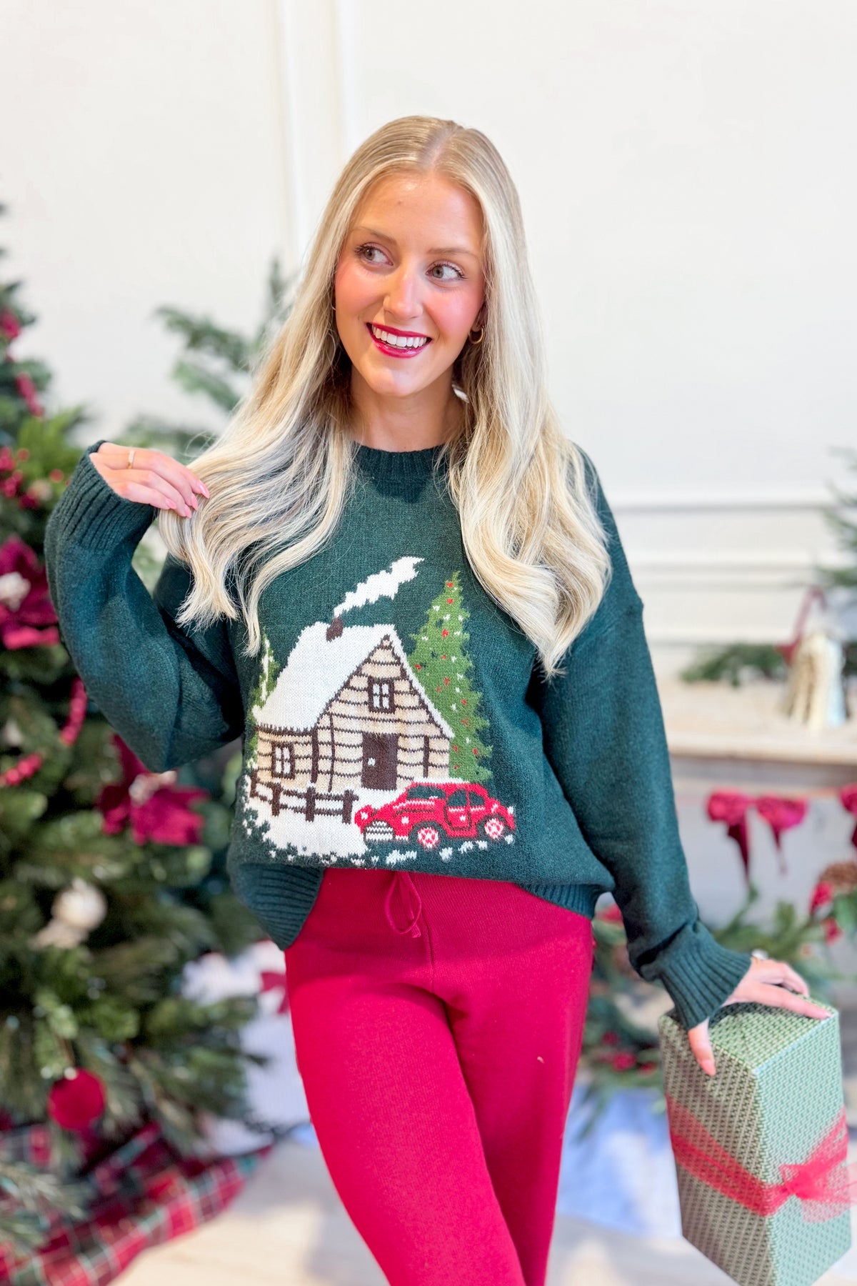 TWENTIFOURTH Presley Cozy Holiday Home Sweater, 132 Fall Sweaters, featuring festive holiday-themed knit design.
