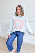BUCKET LIST TN Mock Embroidered Sweatshirt from 137 Graphic Sweatshirts collection, featuring embroidered design on casual sweatshirt.