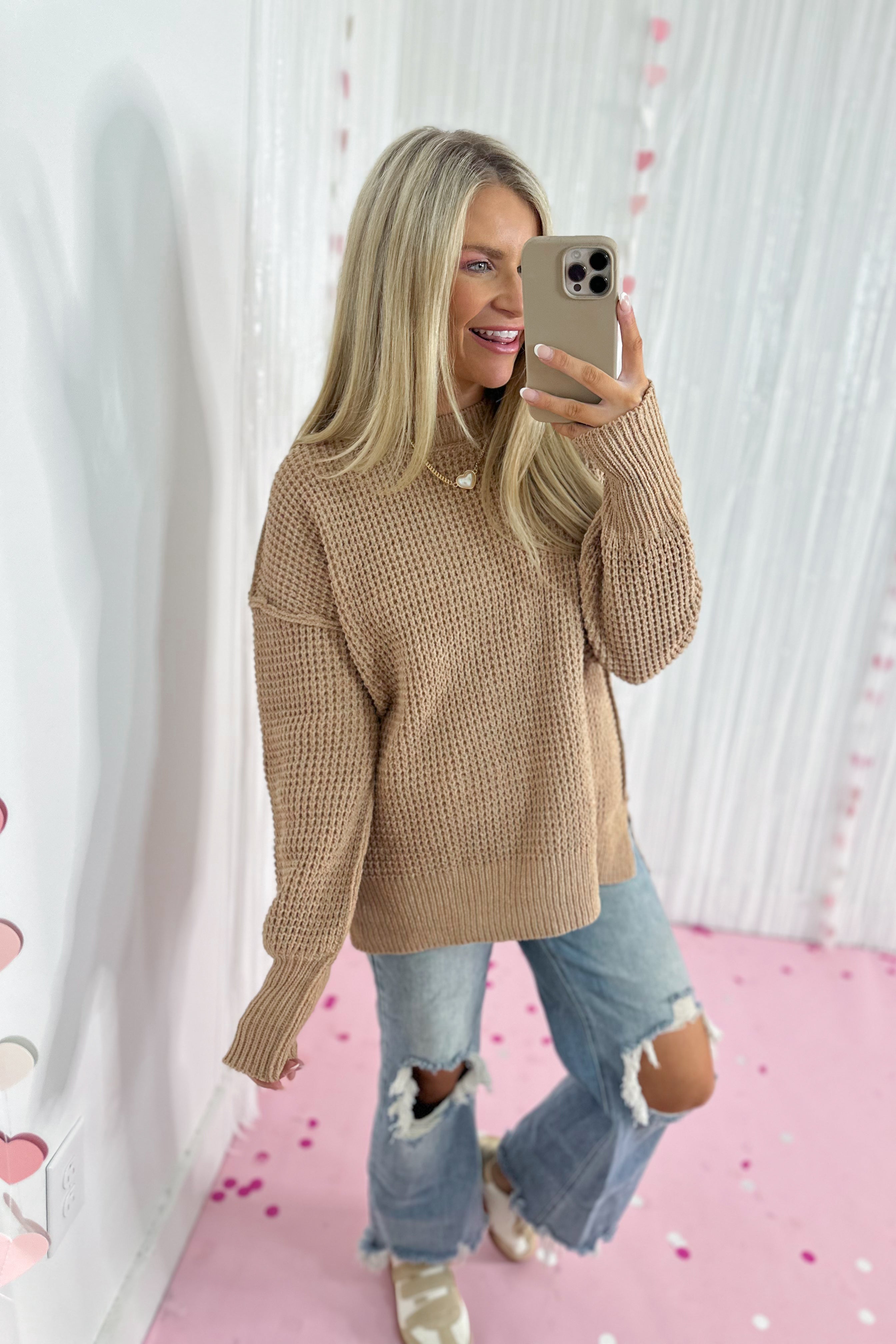Kia Comfy Oversized Knit Sweater Pullover Top - Be You Boutique