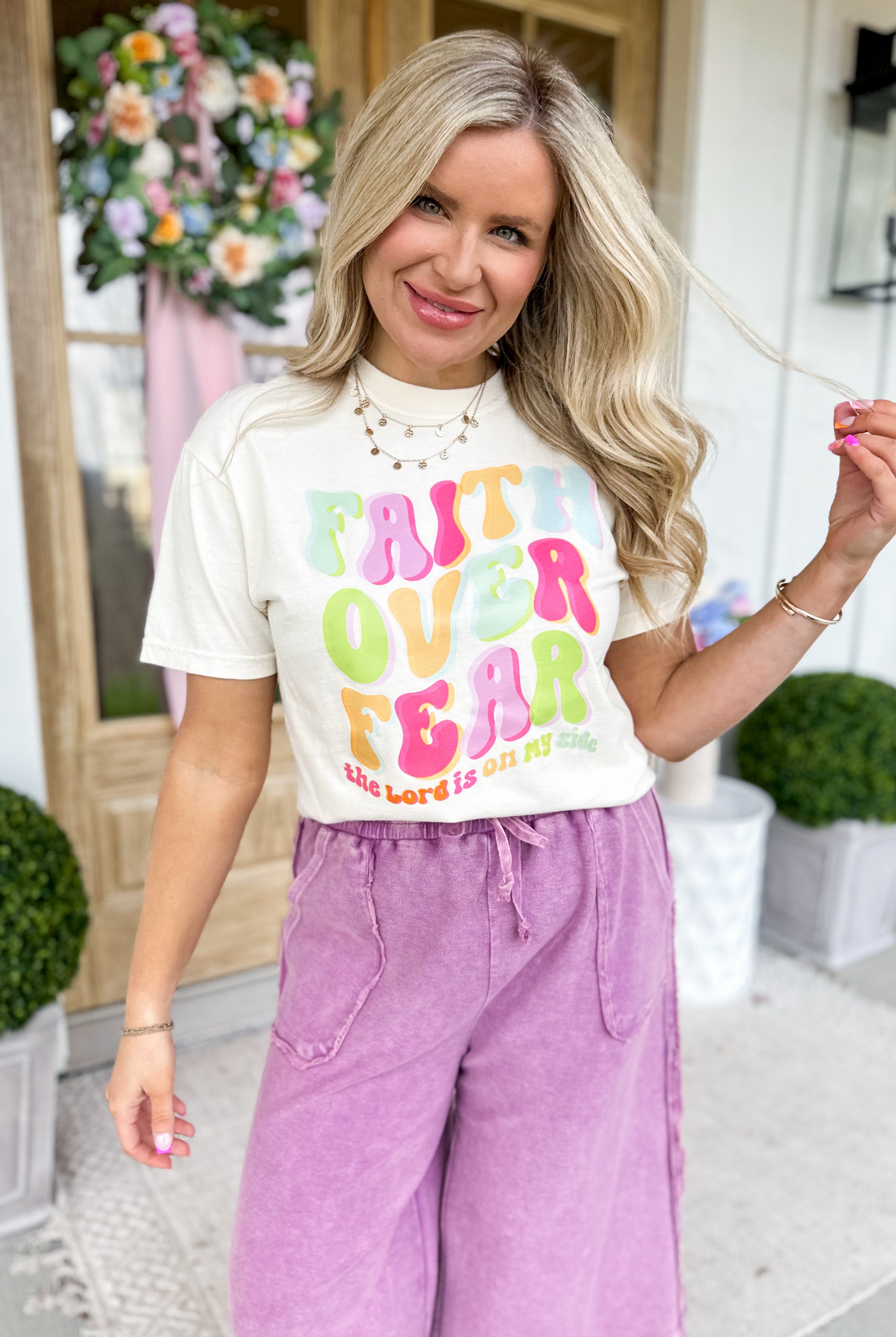 Faith Over Fear Comfort Colors Graphic Tee - Be You Boutique
